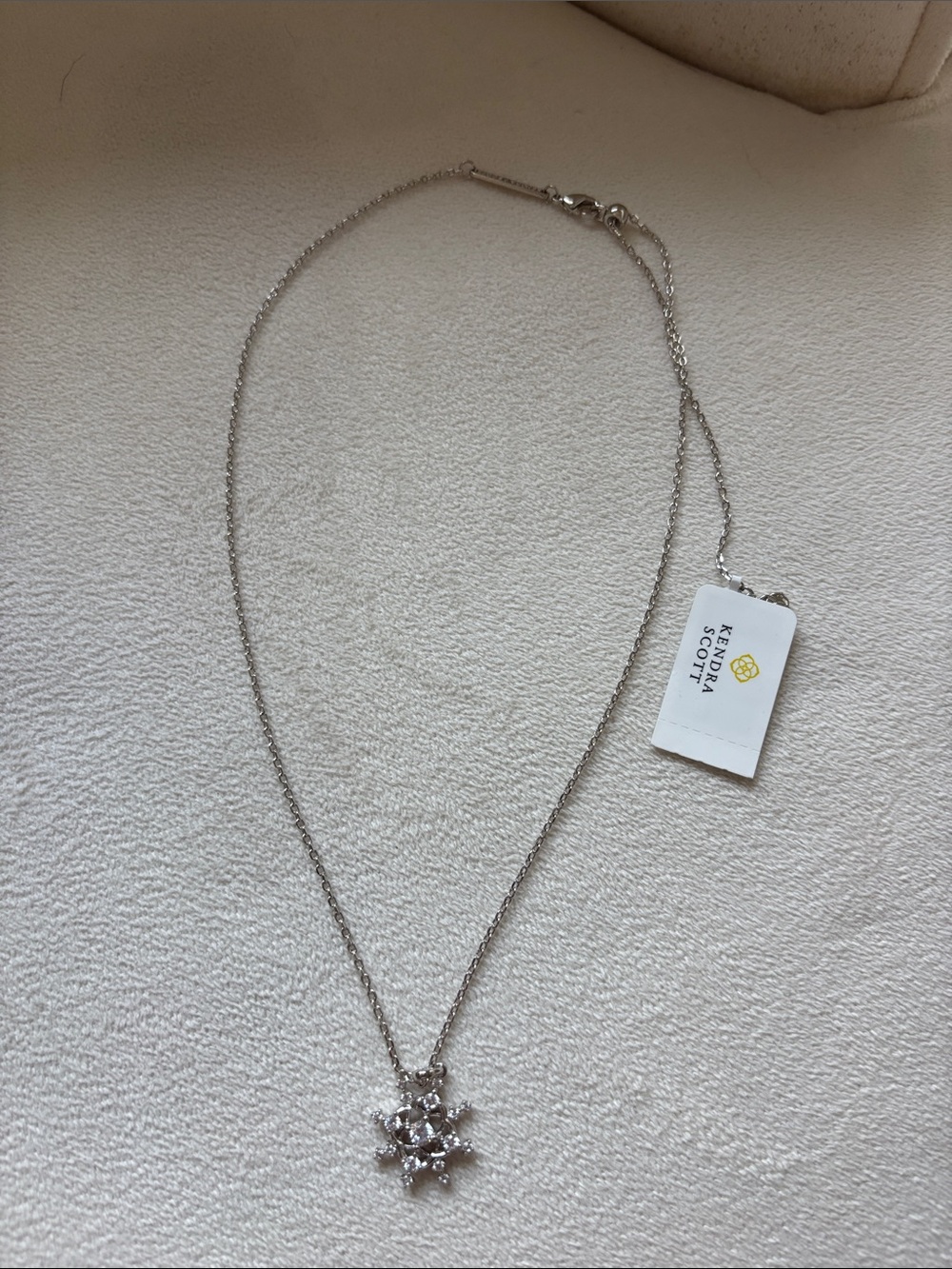 Kendra Scott Silver Snowflake Pendant Necklace